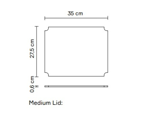 Form & Refine Pillar Deckel zu Box, Medium Clay Brown